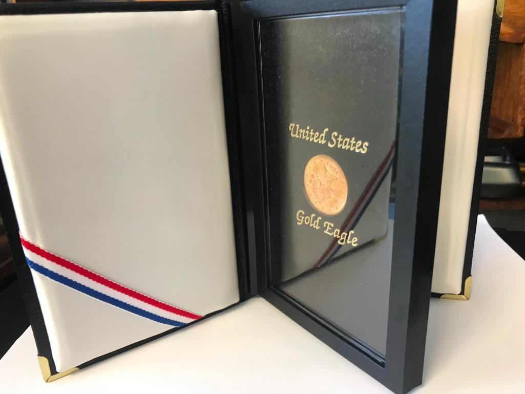 The 1892 Swiss Bank Hoard Gold Eagle 10 Dollar Coin in Leather Flip Binder