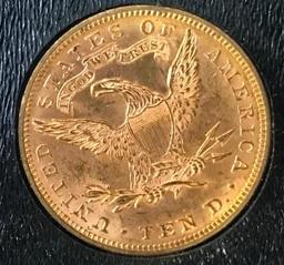 The 1892 Swiss Bank Hoard Gold Eagle 10 Dollar Coin in Leather Flip Binder