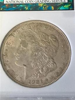 1921 Morgan Silver Dollar $1 Coin MGC MS62