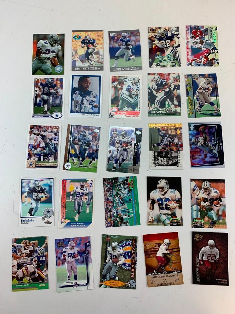 EMMITT SMITH Hall Of Fame Lot of 25 Football Cards