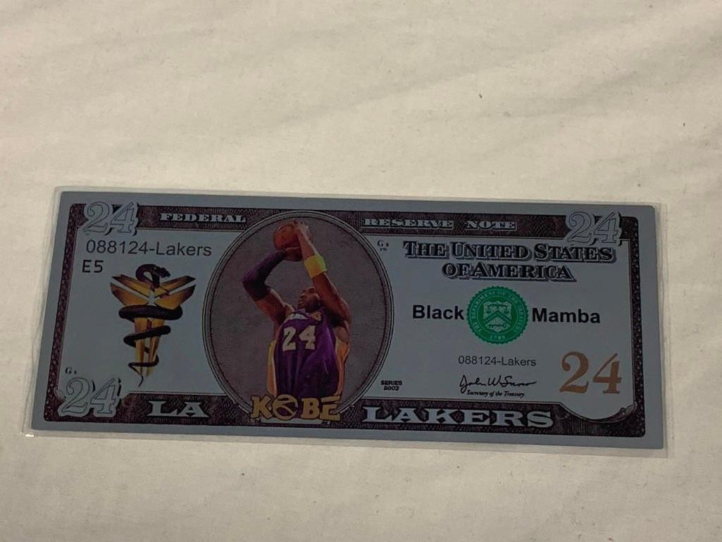 KOBE BRYANT Silver Foil NOVELTY Banknote