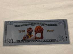 KOBE BRYANT Silver Foil NOVELTY Banknote