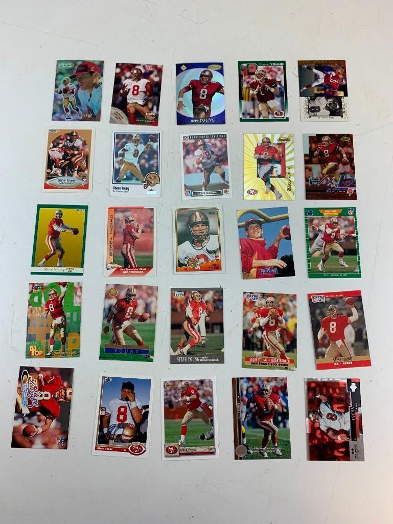 STEVE YOUNG Hall Of Fame Lot of 25 Football Cards