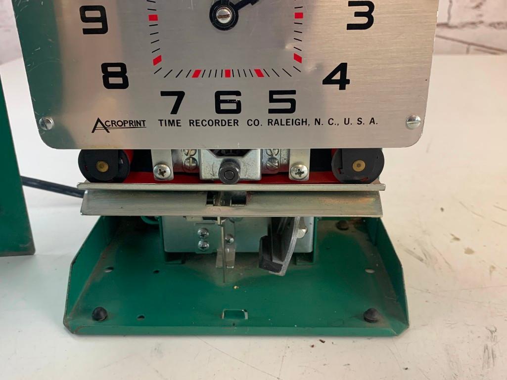 Vintage Acroprint Time Recorder Punch Time Clock