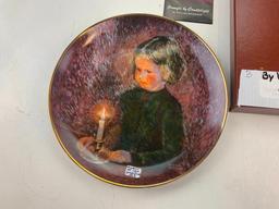 1978 Viletta China Vintage Plate William Bruckner Jennifer By Candlelight SIGNED