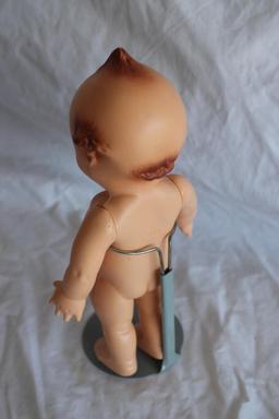 Genuine Vintage Kewpie Doll With Stand And Tag