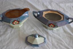 Vintage 1950s Egg Shell Creamer and Sugar