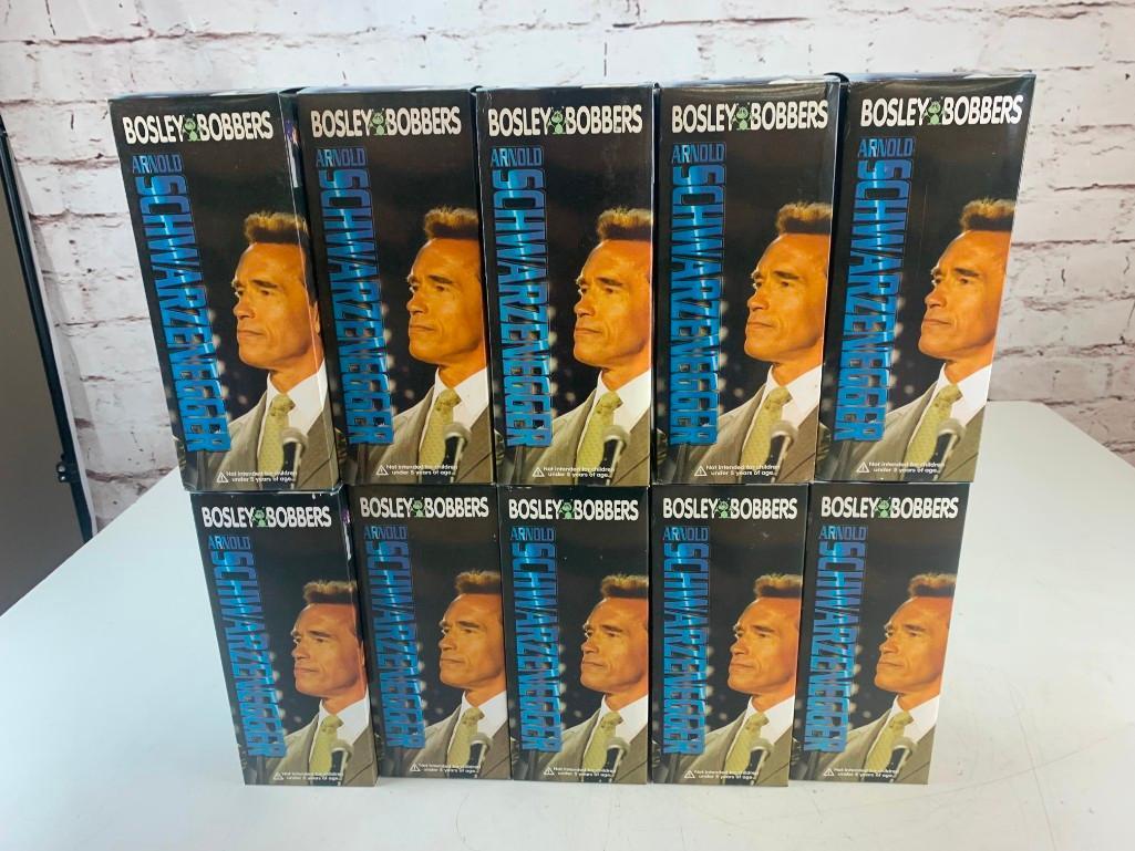 Lot of 10 Bosley Bobbers 2004 ARNOLD SCHWARZENEGGER California "Governator" Bobblehead Dolls NEW