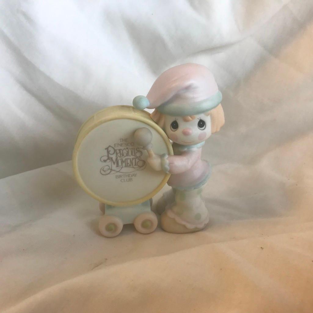 1985 PRECIOUS MOMENTS "Birthday Club" Drummer Boy Figurine by Samuel J. Butcher