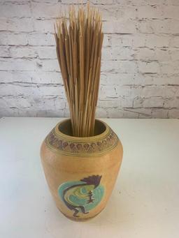 Home decor Kokopelli Pottery Vase