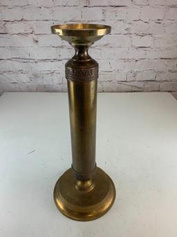 Large Solid Brass Candle Holder 20.5"