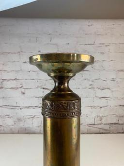 Large Solid Brass Candle Holder 20.5"