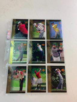 Lot of 9 TIGER WOODS 1991 Upper Deck Golf ROOKIE Cards