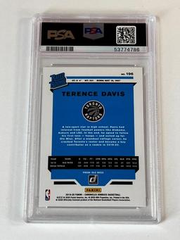 TERENCE DAVIS 2019 Panini Chronicles Donruss Basketball GREEN ROOKIE Card PSA Graded 10 GEM MINT