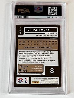 RUI HACHIMURA 2019 Panini Chronicles Classics Basketball ROOKIE Card PSA Graded 8 NM-MT