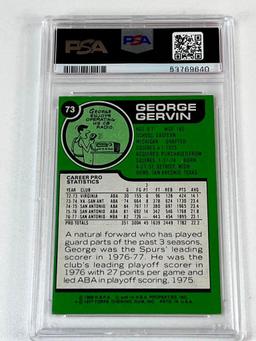 GEORGE GERVIN Hall Of Fame 1977 Topps Basketball Card Graded PSA 8 NM-MT