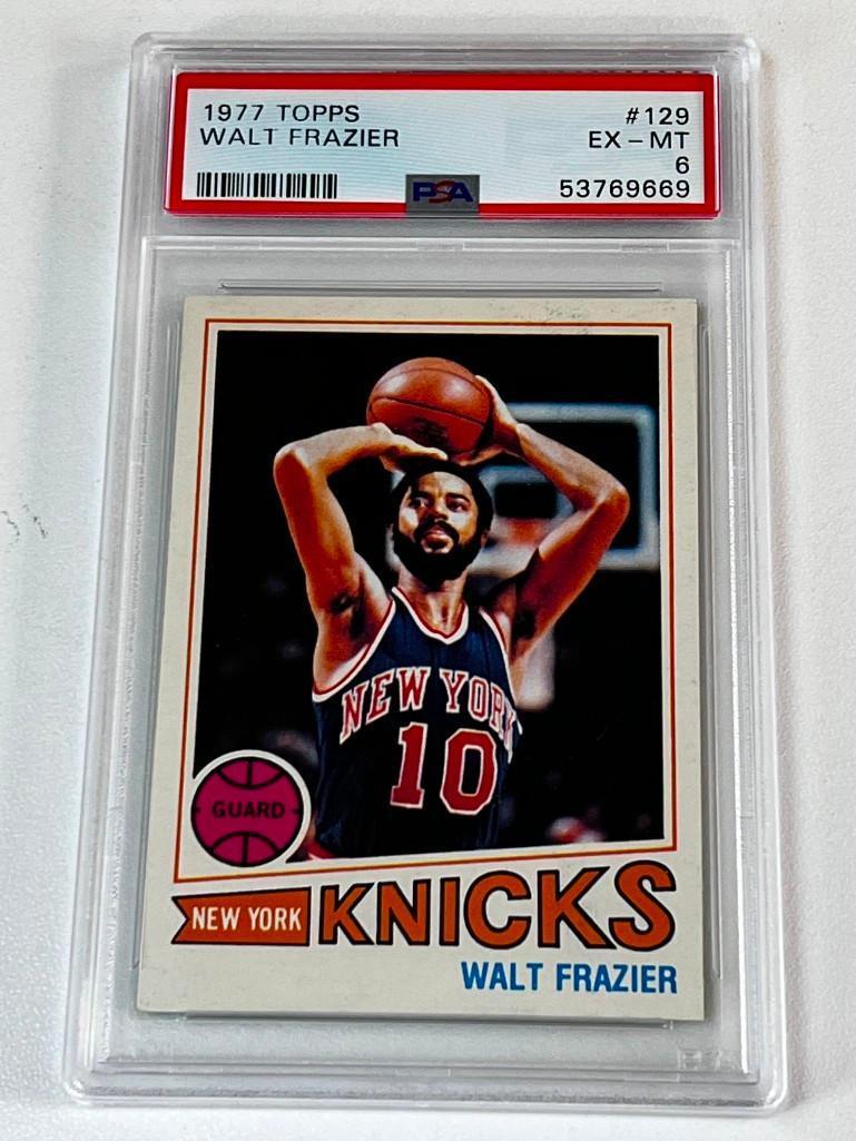 WALT FRAZIER Hall Of Fame 1977 Topps Basketball Card Graded PSA 6 EX-MT