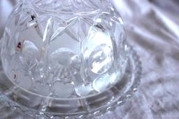 Antique West Germany Butter / Cheese Dome Crystal Echt Bleikristall