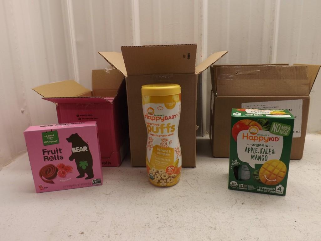 Happy Baby ,Fruit Rolls , Happy Kid BOX LOT