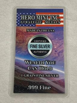 VENOM Hero Mint Strategic Metals Card with 1 Grain of Fine Silver Limited Edition of 250