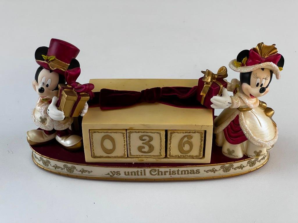 Disney ?Days Until Christmas? Porcelain Countdown Calendar Mickey Minnie Mouse