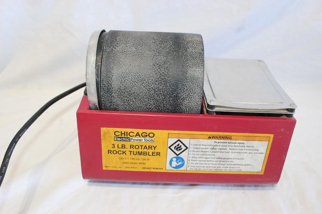 3 Pound Rotary Rock Tumbler Chicago Power Tools - Works