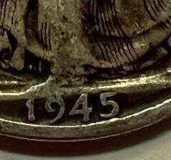 1945-D US Walking Liberty Half Dollar 50 Cent Coin 90% Silver