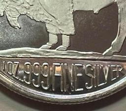 1oz of .999 Fine Silver Round Liberty Indian Head Buffalo Bullion