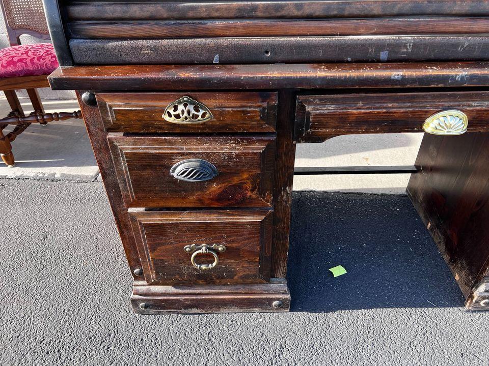 Vintage Roll Top Desk