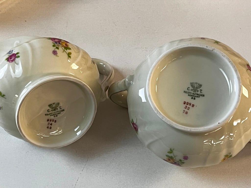 Lot of Vintage China Dinnerware- Plates, Sugar Bowl, creamer and more