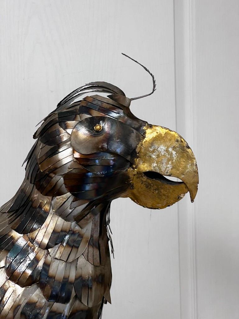 Unique Large Metal Art piece of a Full Size PARROT 5 Feet Tall