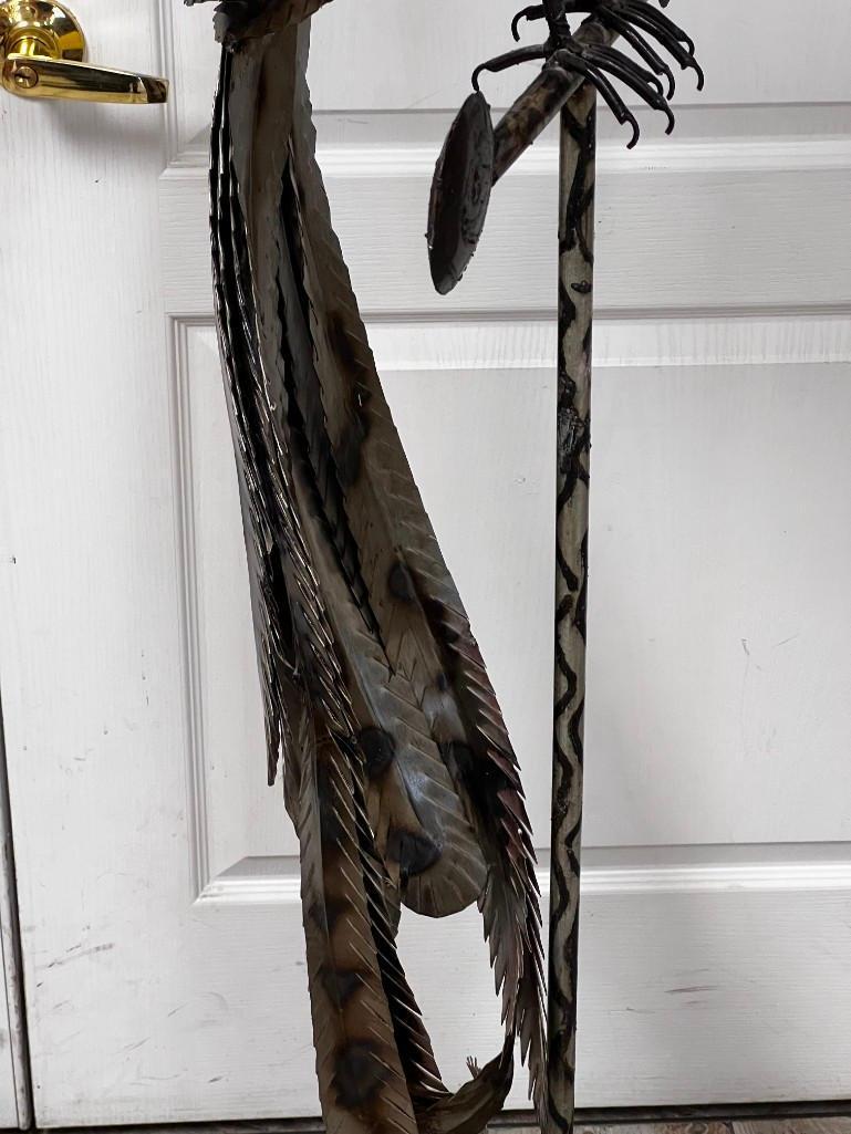 Unique Large Metal Art piece of a Full Size PARROT 5 Feet Tall