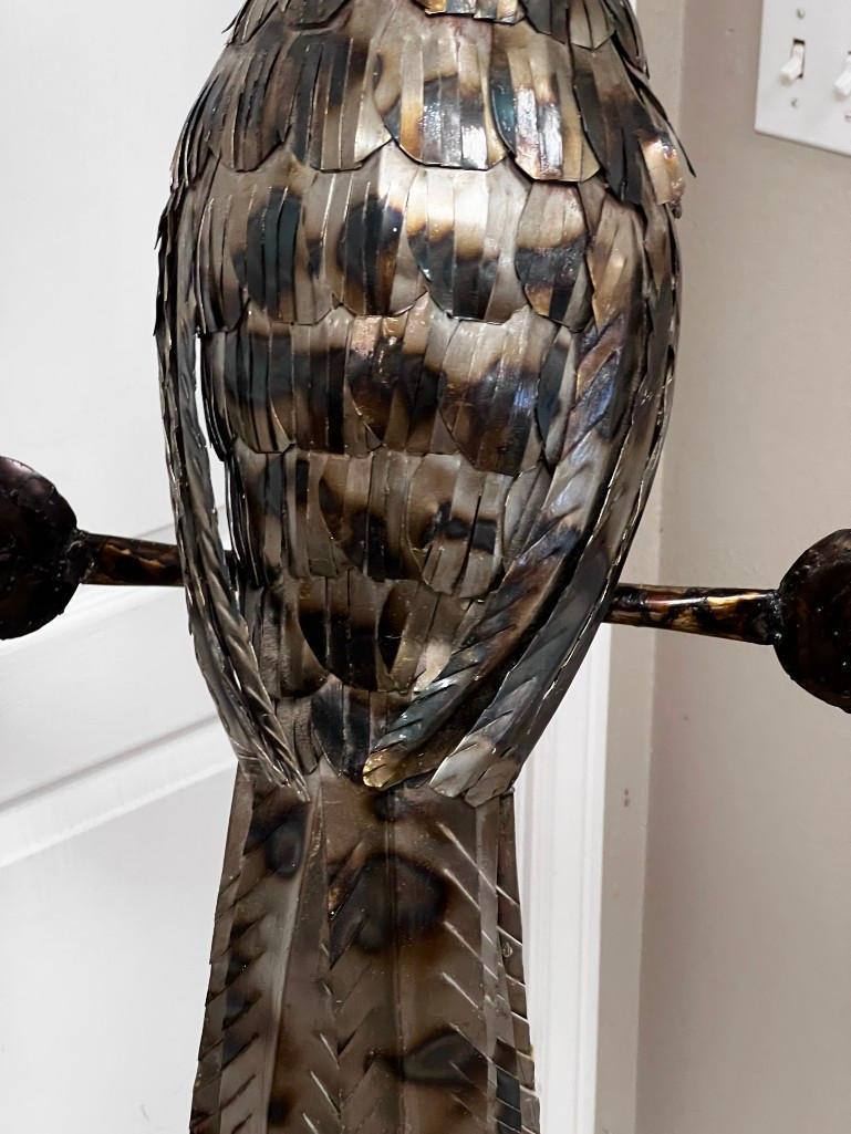 Unique Large Metal Art piece of a Full Size PARROT 5 Feet Tall