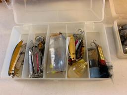 Lot of 7 Fishing tackle boxes full of Lures and Fishing Supplies