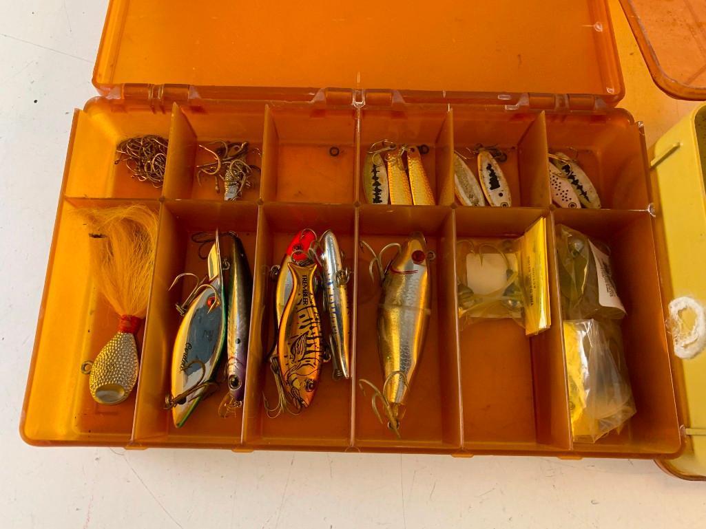 Lot of 7 Fishing tackle boxes full of Lures and Fishing Supplies