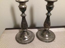 Pair of Sterling Silver 9? Candle Stick Holder 526g