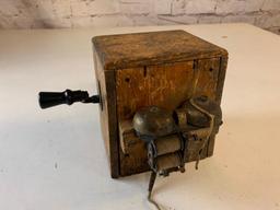 Vintage Wood Telephone Ringer Box