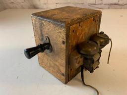 Vintage Wood Telephone Ringer Box