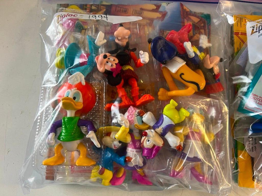 Lot of Vintage McDonalds Kids Meal Toys from 1994-Walt Disney, Barbie, Wildlife and others