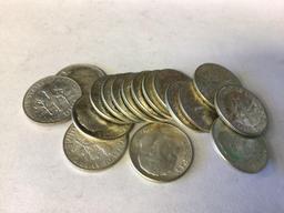 Lot of 17 Uncirculated 1949 P Roosevelt Dimes, 90% Silver
