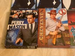 Lot of DVD TV Series Sets Seasons-Perry Mason, Remington Steel, Six Million Dollar Man, Cheyenne