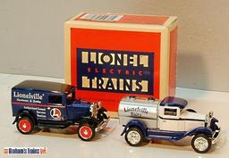 Lionel 311500 Eastwood Automobilia Die-Cast Lionelville Model A Tanker & Panel Delivery Trucks NEW