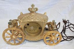 Antique Gold Wash Carriage Clock Plug In Works