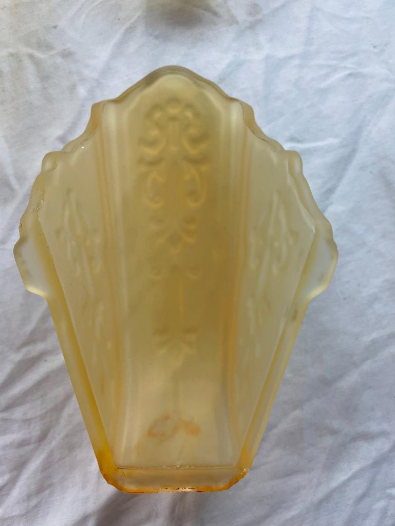 Lot of 5 vintage glass sconce light covers