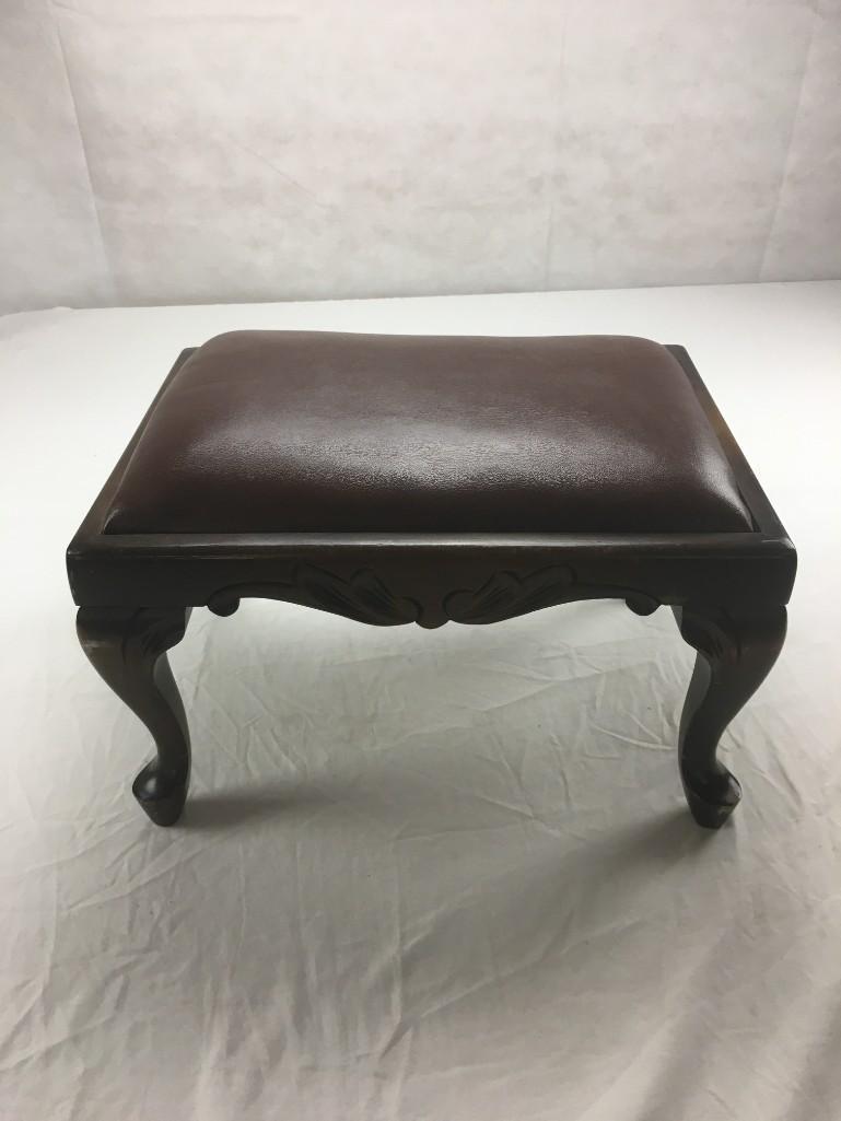 Balcom Woodcarving Wood Footstool