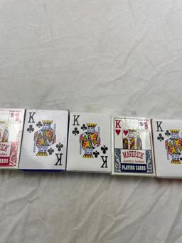 10 decks of playing cards; 7 unopened