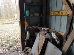 Contents of Shelves, and to the right of shelves