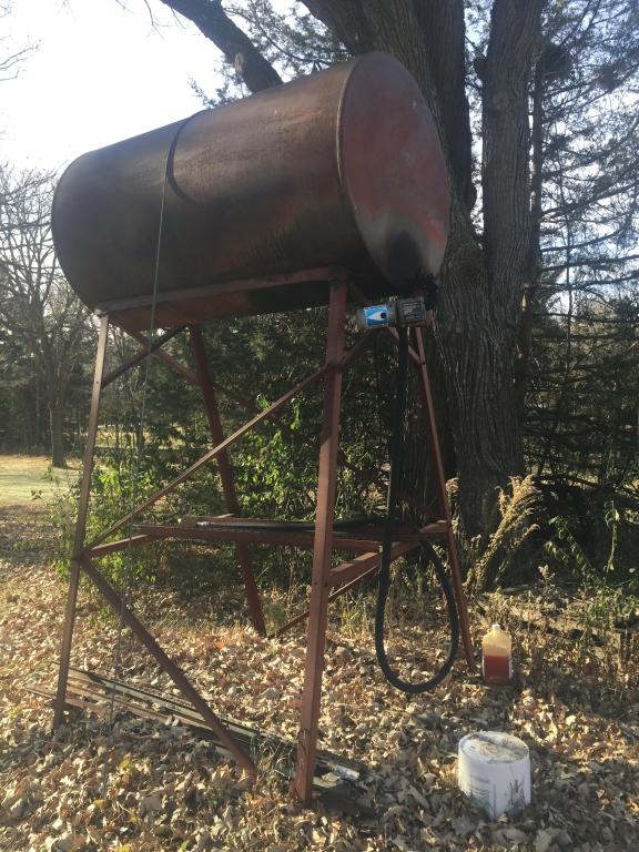 300 Gallon Diesel Barrel w/stand