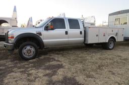 2010 Ford Model F-550 Crew Cab Dually Service Truck, VIN#A85074, 6.7 Liter Turbo Diesel Engine, Auto