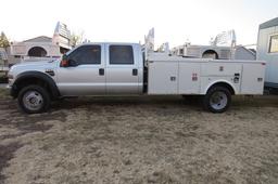 2010 Ford Model F-550 Crew Cab Dually Service Truck, VIN#A85074, 6.7 Liter Turbo Diesel Engine, Auto